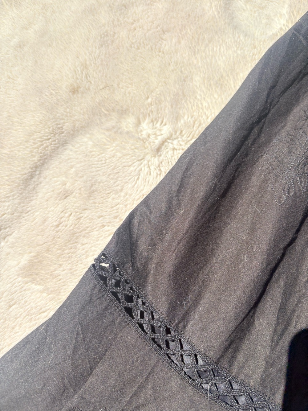 J.Crew Black Embroidered Floral Dress Size 4 | Romantic Minimalism 100% Cotton - Picture 11 of 15